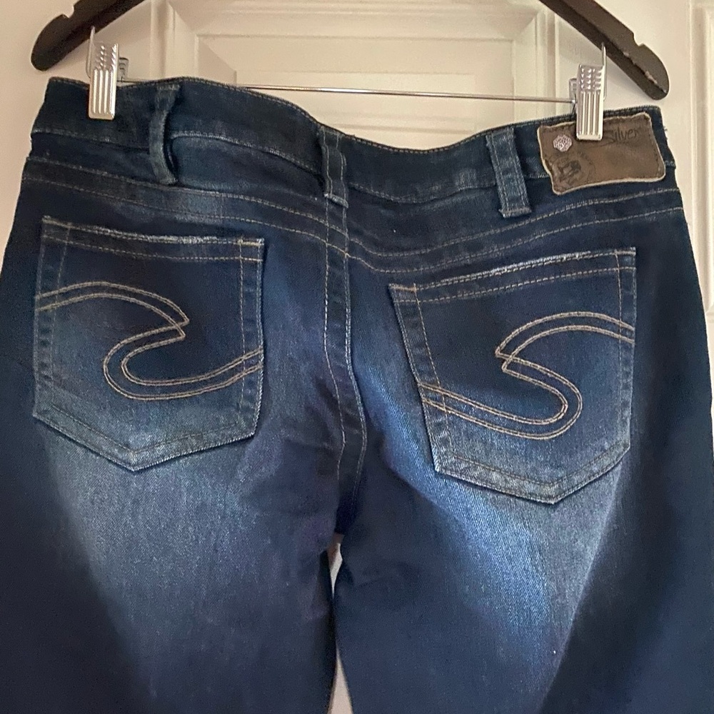 Silver Aiko Jeans Dark Blue Boot Cut Women's Jeans